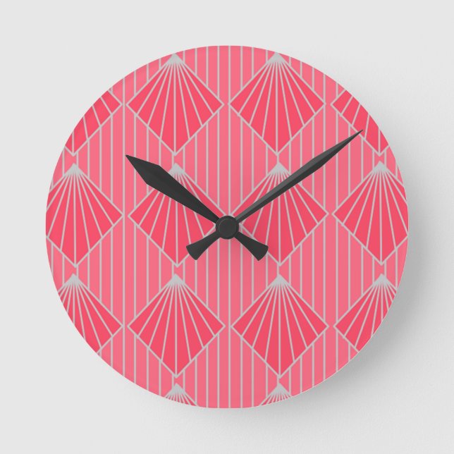 Horloge Ronde Coques de palourdes Art Déco (Recto)