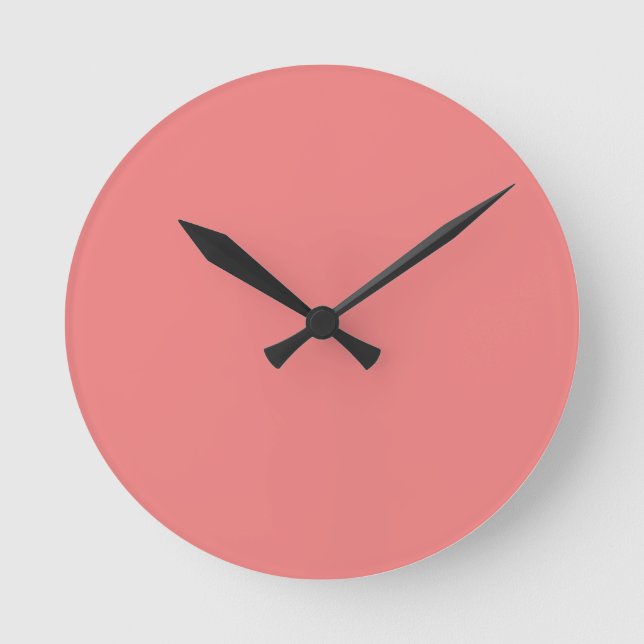 Horloge Ronde corail clair couleur (Recto)