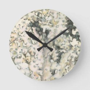 Horloge Ronde Corail d'aquarelle antique