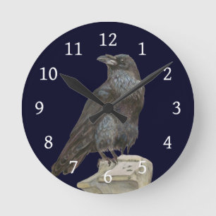 Horloge Ronde Corbeau