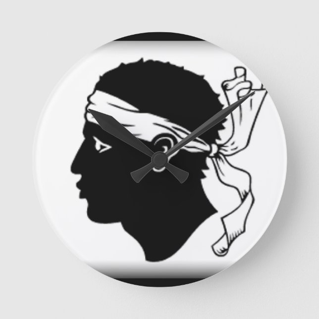 Horloge Ronde Corsica (France) Flag (Recto)