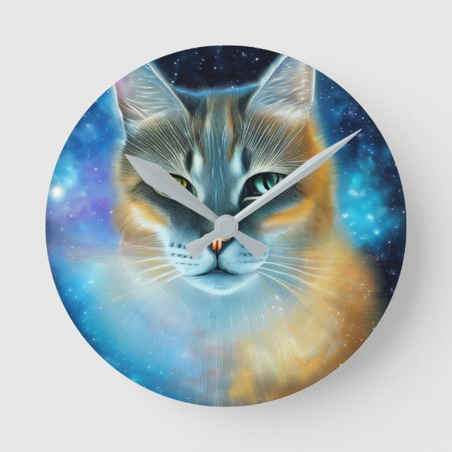 Horloge Ronde Cosmic Kitty (Recto)
