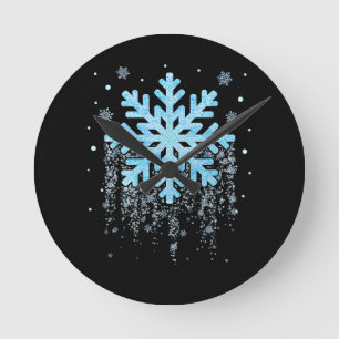 Horloge Ronde Costume de flocon de neige Hiver Noël Matching Men