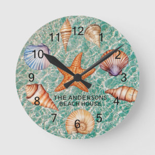 Horloge Ronde Costumes côtiers modernes Trésor Océan Personnalis