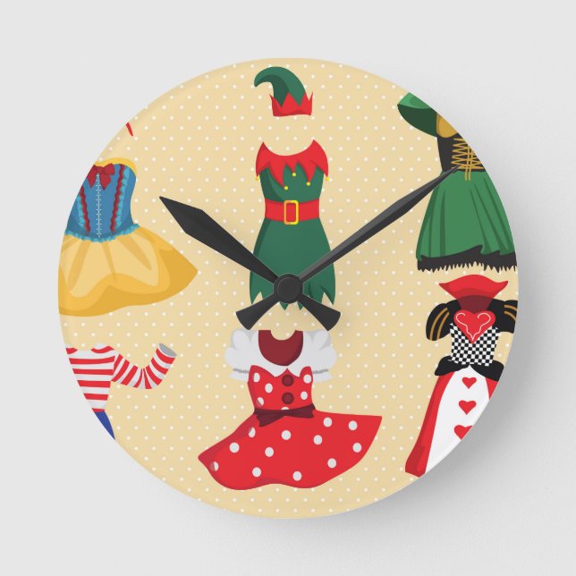 Horloge Ronde costumes d'halloween (Recto)