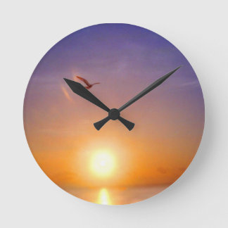 Horloge Ronde Coucher de soleil