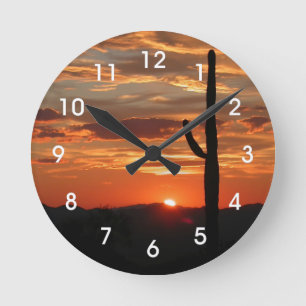 Horloge Ronde Coucher de soleil de l'Arizona
