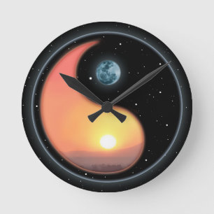 Horloge Ronde Coucher de soleil de Yang