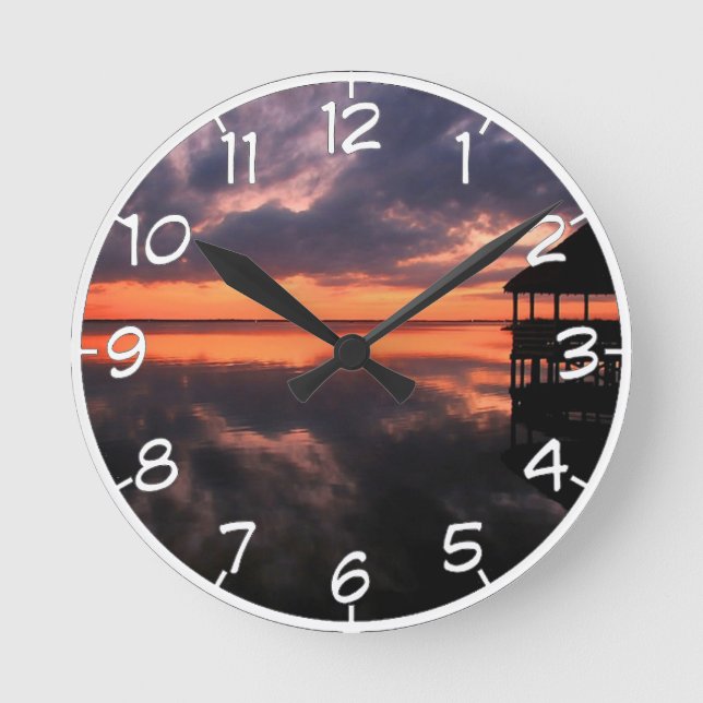 Horloge Ronde Coucher de soleil OBX (Recto)