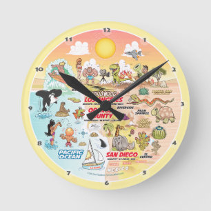 Horloge Ronde Coucher de soleil SoCal