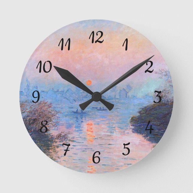 Horloge Ronde Coucher de soleil sur la Seine Claude Monet (Recto)