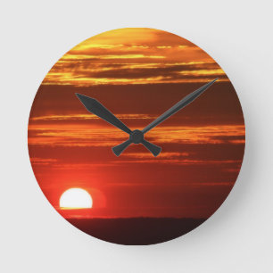 Horloge Ronde Coucher du soleil