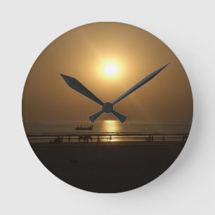 Horloge Ronde Coucher du soleil en été