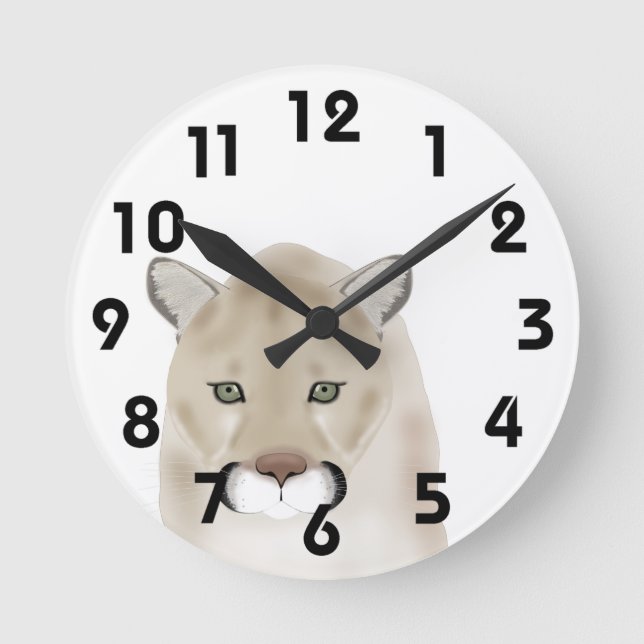Horloge Ronde Cougar Wall Clock (Recto)