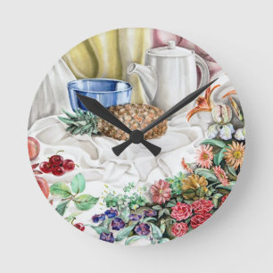 Horloge Ronde Couleur dans la cuisine