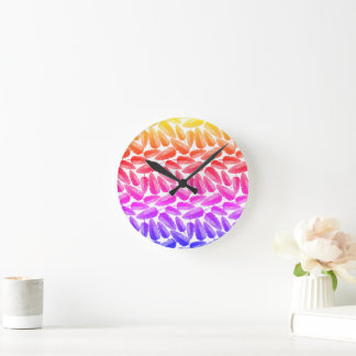 Horloge Ronde Couleur d'eau en arc-en-ciel