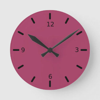 Horloge Ronde Couleur rose foncé