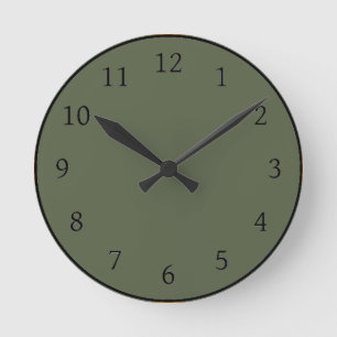 Horloge Ronde Couleur solide À feuillage persistant