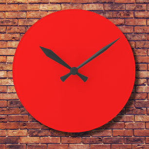 Horloge Ronde Couleur solide rouge   Classique   Élégant   tenda