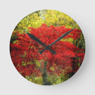 Horloge Ronde Couleurs Abstraites peintes #2
