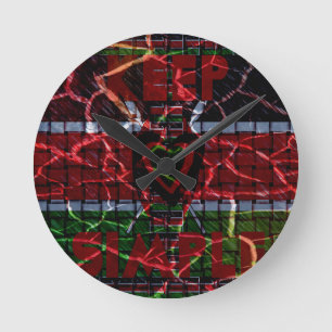 Horloge Ronde Couleurs rasta