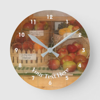 Horloge Ronde Country Fair Fruit Harvest personnalisée