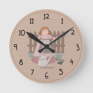 Horloge Ronde Country Garden Wall Clock