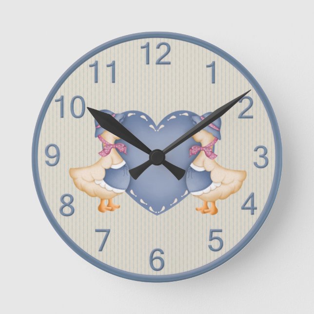 Horloge Ronde Country goose Wall Clock (Recto)