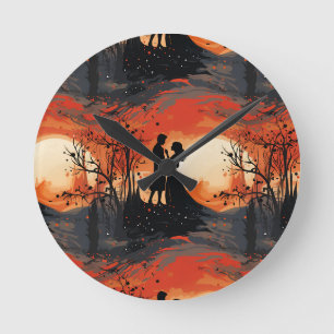 Horloge Ronde Couple amoureux 
