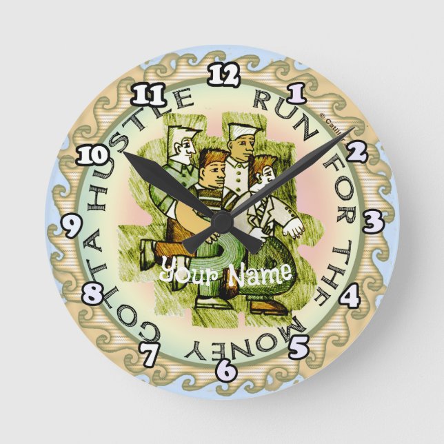 Horloge Ronde Courir pour l'argent  (Recto)