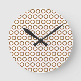 Horloge Ronde Couronne de feuilles automnales