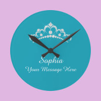 Couronne diamant, Nom, Votre Message, Turquoise