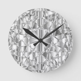 Horloge Ronde Coussin Argent Diamond