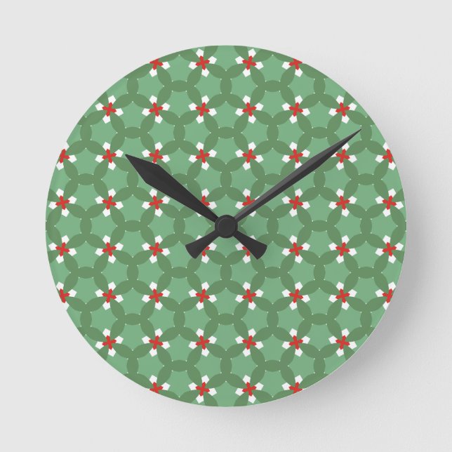 Horloge Ronde coussin de décoration de Noël (Recto)
