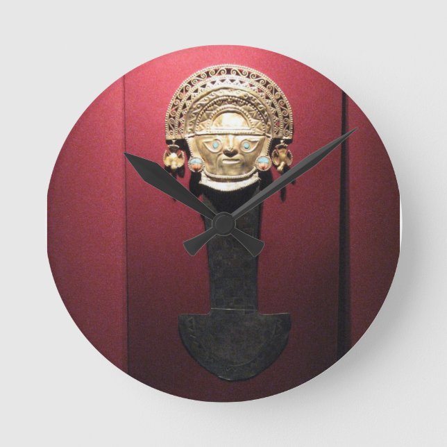 Horloge Ronde Couteau cérémonial en or inca (Tumi), Lima, Pérou (Recto)