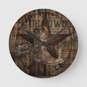 Horloge Ronde Cow-boy de Star Western