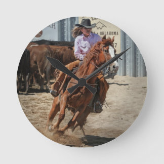 Horloge Ronde cow-girl