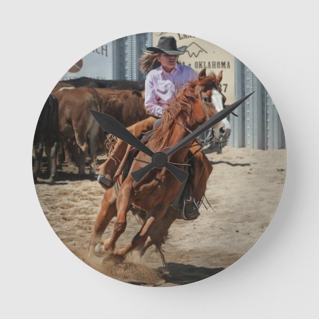 Horloge Ronde cow-girl (Recto)