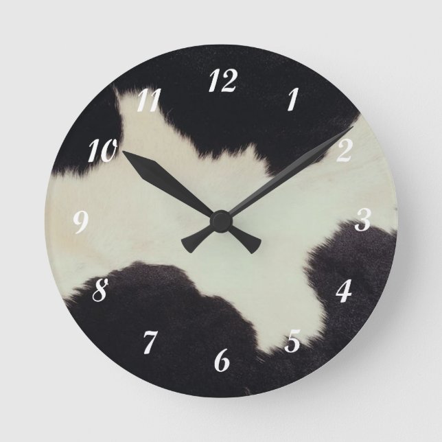 Horloge Ronde Cow Hide (Recto)