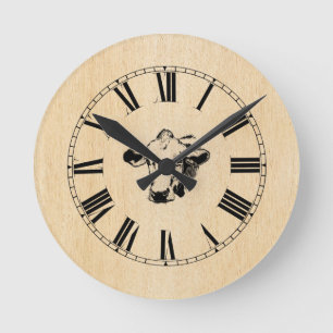 HORLOGE RONDE COW ROUND CLOCK