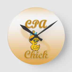 Horloge Ronde CPA Chick