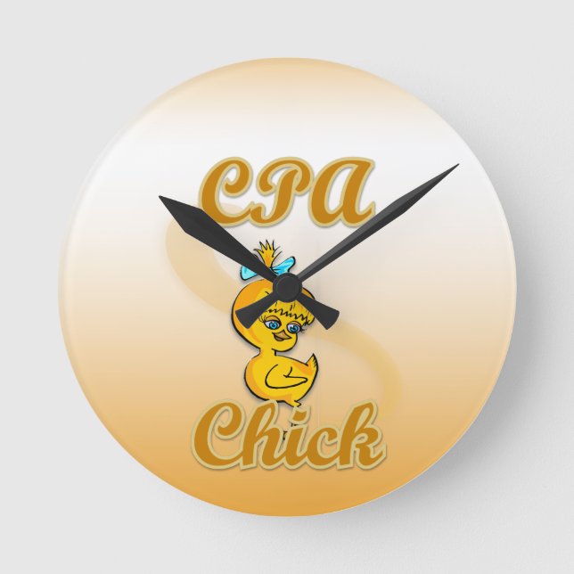 Horloge Ronde CPA Chick (Recto)
