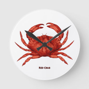 Horloge Ronde Crabe rouge (Pacifique)