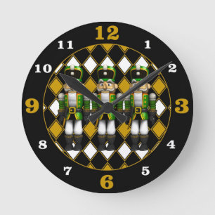Horloge Ronde Crackers verts