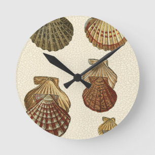 Horloge Ronde Crackled Antique Shells