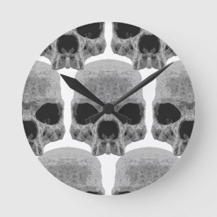 Horloge Ronde crâne de goth
