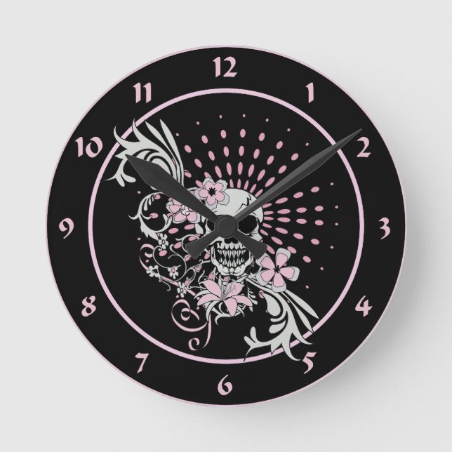 Horloge Ronde Crâne vintage (Recto)
