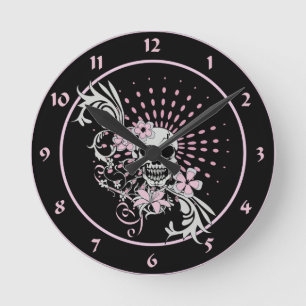 Horloge Ronde Crâne vintage