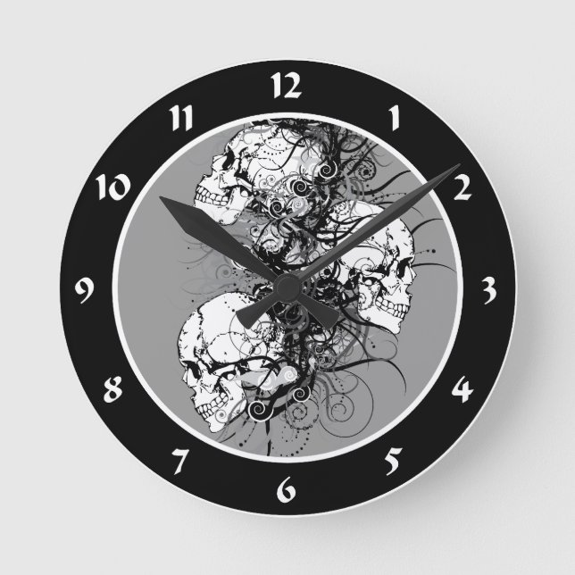 Horloge Ronde Crânes d'Imaginaire (Recto)