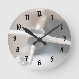 Horloge Ronde Crash cymbal painterly drumet side music design